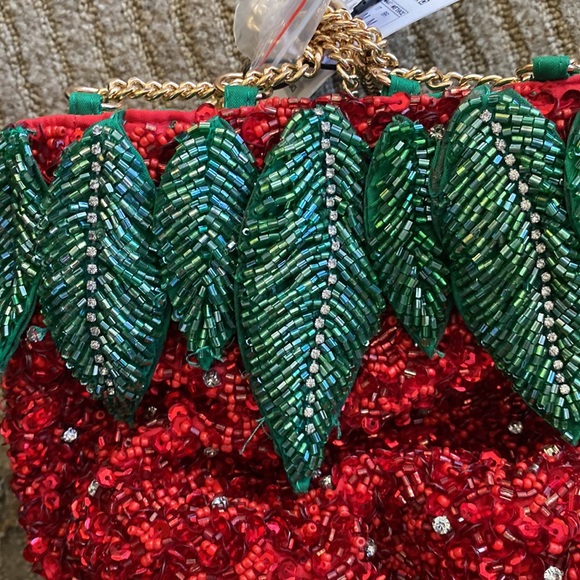 NWT Zara Strawberry Sequin Bag - Picture 6 of 17